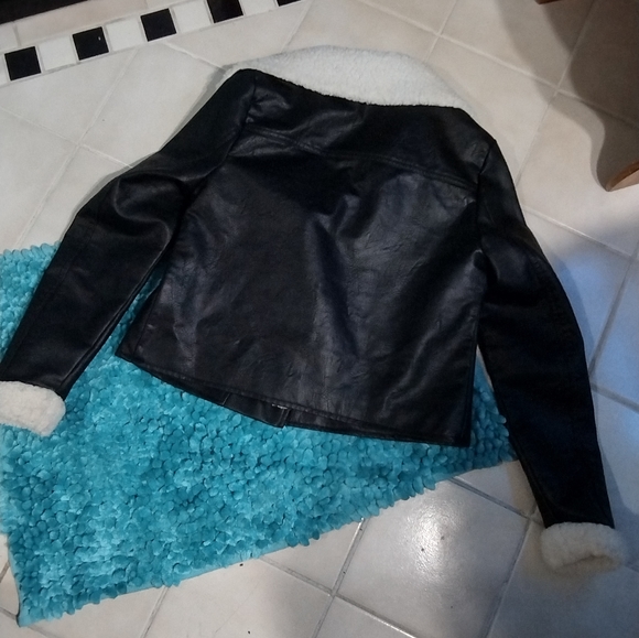 Faux leather/wool jacket - Picture 6 of 16